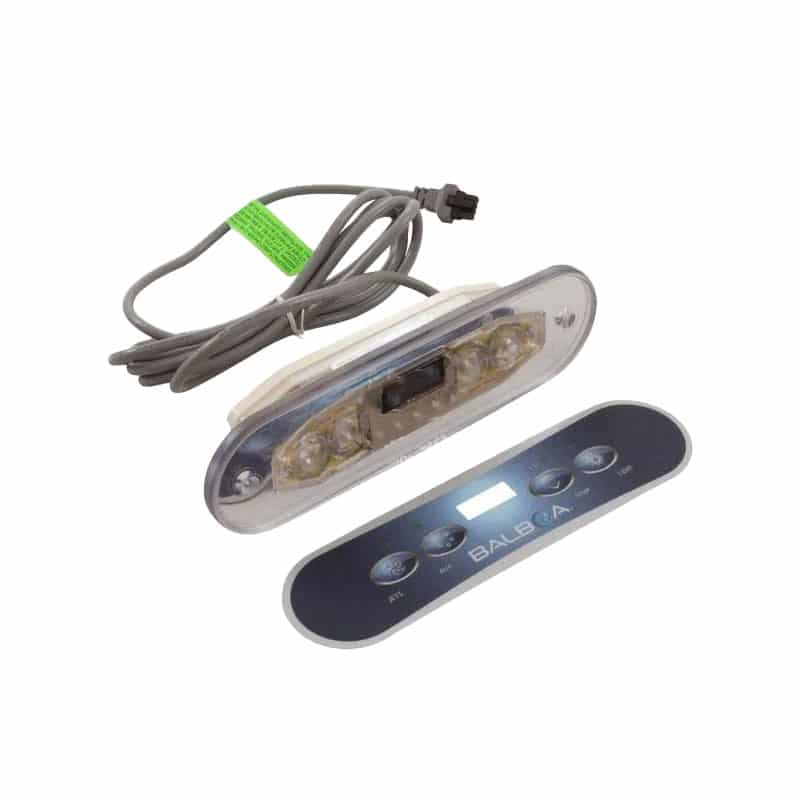 Balboa ML400 Topside Panel 4 Button – Jets, Aux, Temp, Light For Sale