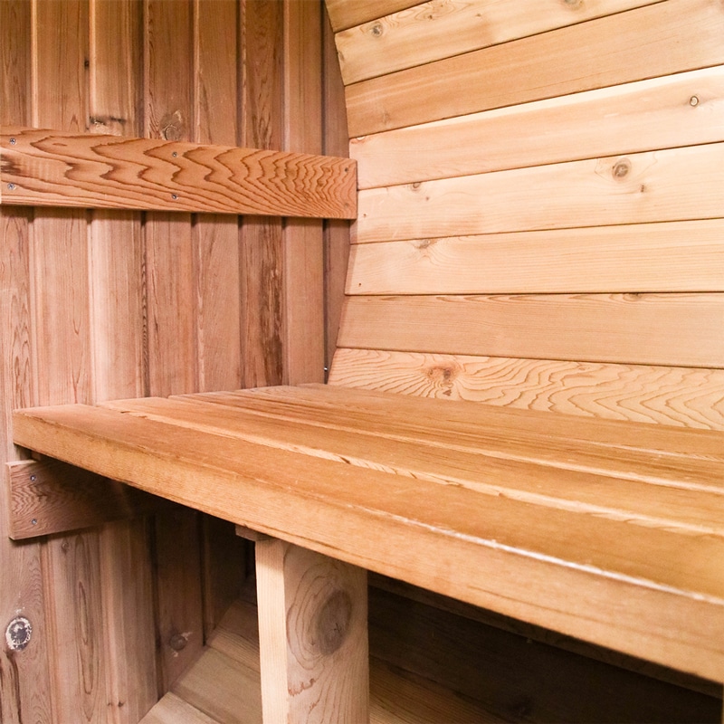8ft Rustic Barrel Outdoor Sauna – Home Garden Sauna for 6 People For Sale