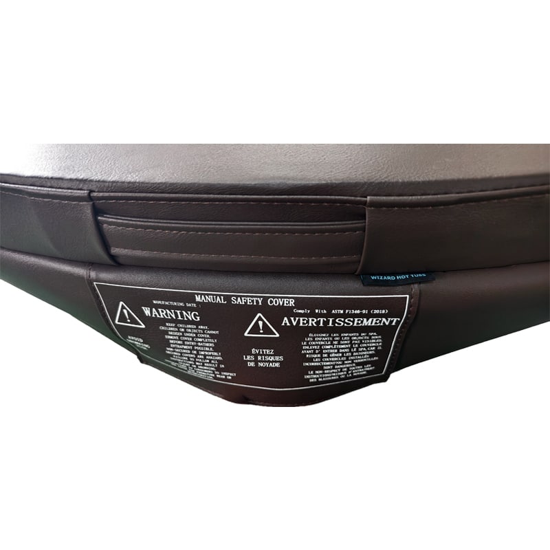 2 Metre (78.5”) Round Mahogany Standard Hot Tub Cover For Sale