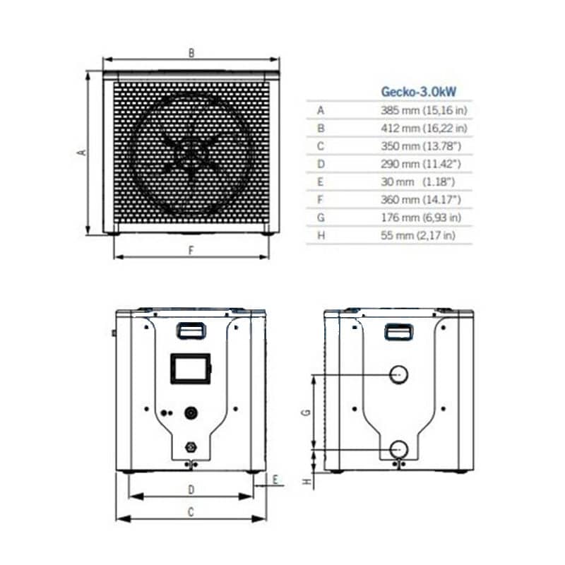 Gecko in.temp Mini Heat Pump (3kW) For Sale