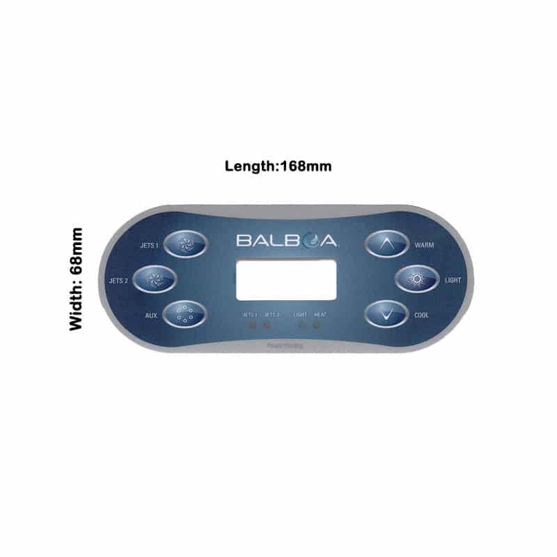 Balboa TP600 Overlay 6 Button Jets 1, Jets 2, Flip, Warm, Light, Cool. For Sale